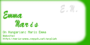 emma maris business card